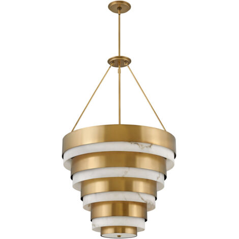 Elstead Hinkley Echelon Lampadario Cilindrico a Sospensione Heritage Ottone
