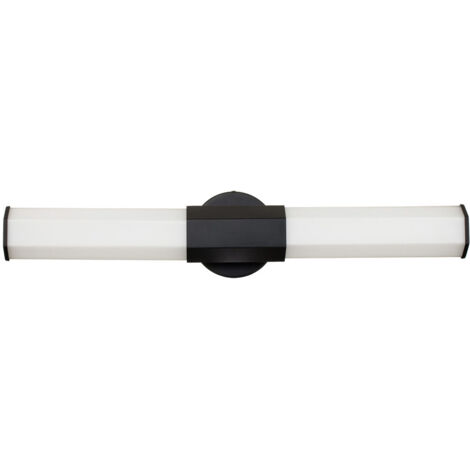 Elstead Hinkley Facet Integrierte LED-Badezimmer-Wandleuchte Mattschwarz, 3000K, IP44