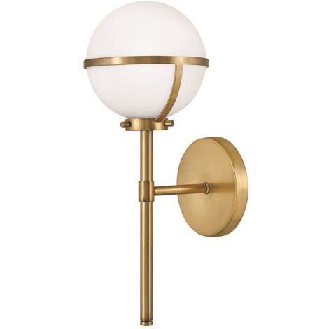 Elstead Hinkley Hollis Lampada da parete per bagno Heritage Ottone, IP44