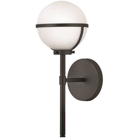 Elstead Hinkley Hollis Lampada da parete per bagno nera, IP44
