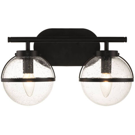 Elstead Hinkley Hollis Lampada da parete per bagno nera, IP44