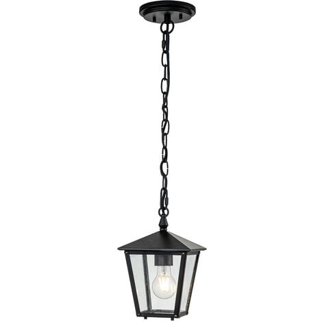 Elstead Hinkley Huntersfield Outdoor Pendant Ceiling Light Black, IP44