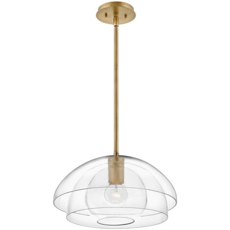 Elstead Hinkley Lotus Dome Pendant Plafonnier Héritage Laiton