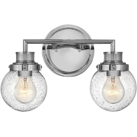 Elstead Hinkley Poppy Badezimmer-Wandleuchte Chrom poliert, IP44