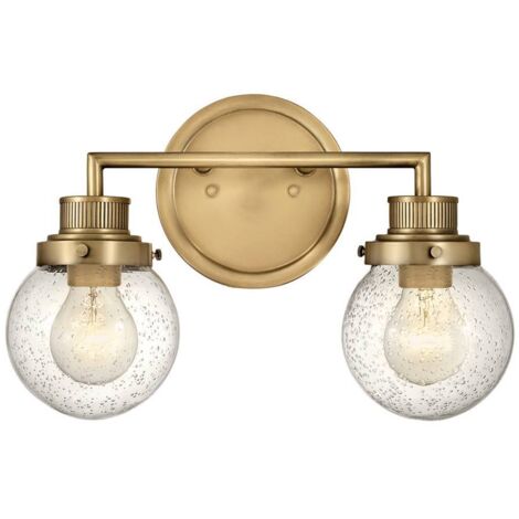 Elstead Hinkley Poppy Badezimmer-Wandleuchte Heritage Messing, IP44