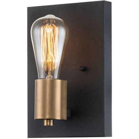 Elstead Hinkley Silas Lampada da parete in zinco invecchiato e ottone Heritage