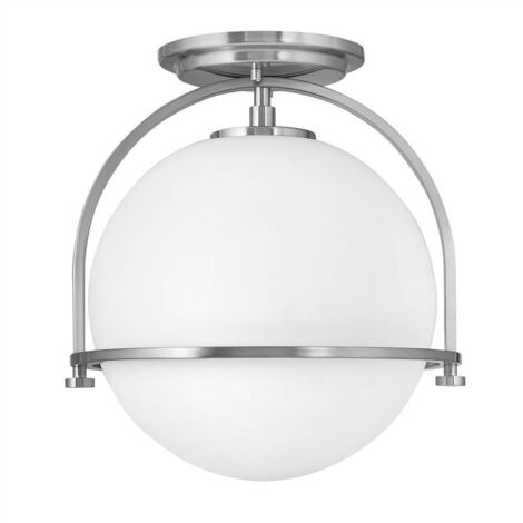 Elstead Hinkley Somerset Plafonnier Globe Nickel Brossé