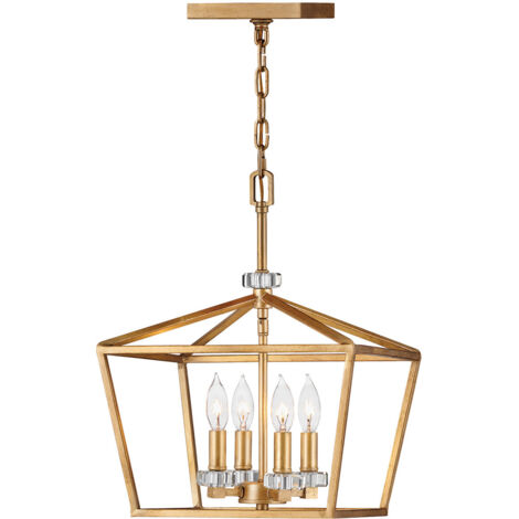 Elstead Hinkley Stinson Lanterne Lampada da soffitto a sospensione Ottone invecchiato