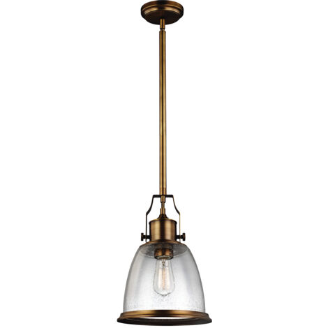 Elstead Hobson - Luminaire suspendu à 1 lumière, dôme moyen, laiton, E27