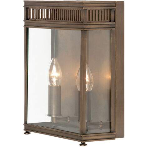 Elstead Holborn - Demi-lanterne murale extérieure à 2 ampoules, bronze foncé, IP44, E14