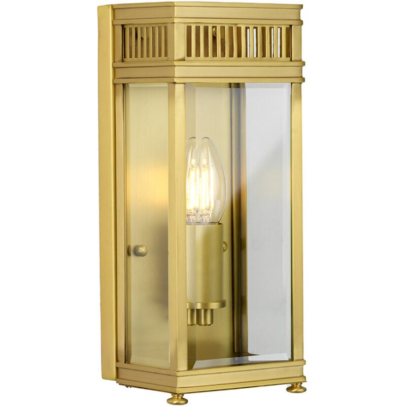 Holborn Lanterne murale d'extérieur en laiton brossé, IP44 - Elstead