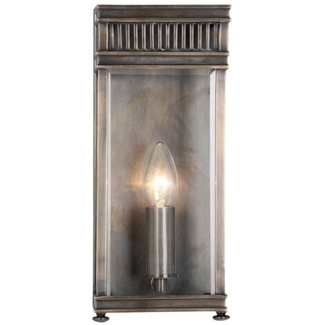 Elstead Holborn - Mezza Lanterna 1 Luce da Esterno Piccola Parete Bronzo Scuro Chiaro IP44, E14