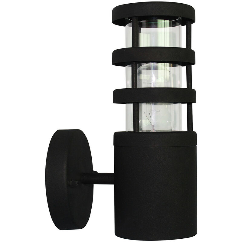 Elstead - Hornbaek - 1 Light Outdoor Wall Lantern Light Black, 304 ss IP44, E27