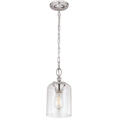 Elstead Hounslow - 1 Lichtdecke Mini Anhänger poliertes Nickel, E27