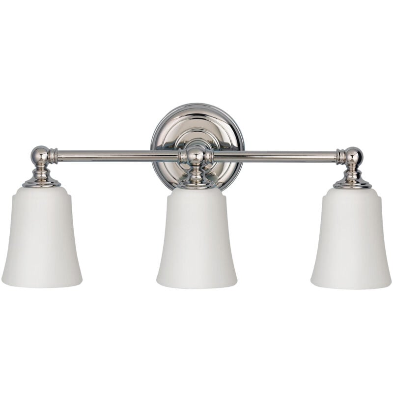 Elstead Huguenot Lake - 3 luci per bagno sopra specchio cromato lucido IP44, G9