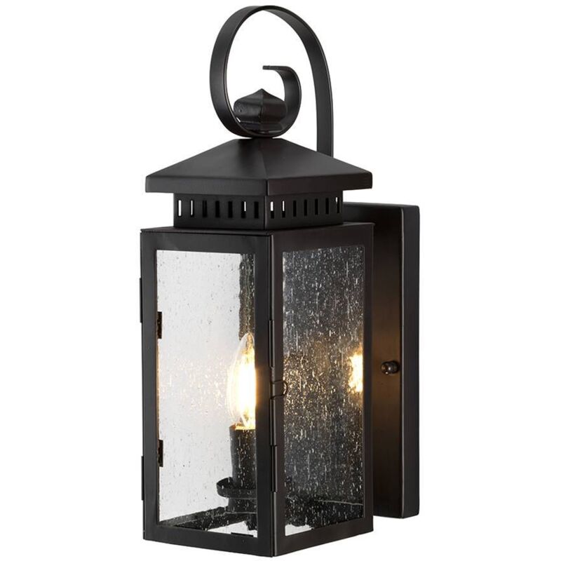 Hythe - Lanterna da parete per esterno 1 luce Light Bronzo Antico IP43, E14 - Elstead