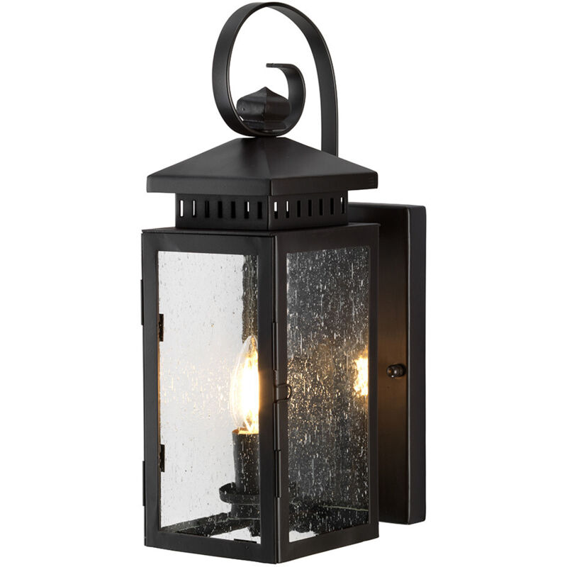 Hythe - Lanterna da parete per esterno 1 luce Light Bronzo Antico IP43, E14 - Elstead