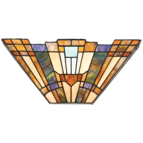Elstead Inglenook - 2 luci Tiffany Uplighters Tiffany vetro, E14