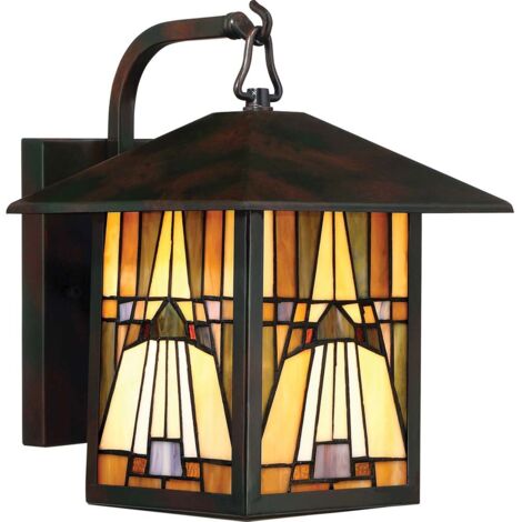 Elstead Inglenook Outdoor - Lanterna da parete media da esterno 1 luce - Finitura bronzo, attacco E27