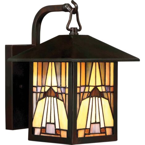 Elstead Inglenook Outdoor - Lanterna da parete piccola da esterno 1 luce - Finitura bronzo, attacco E27