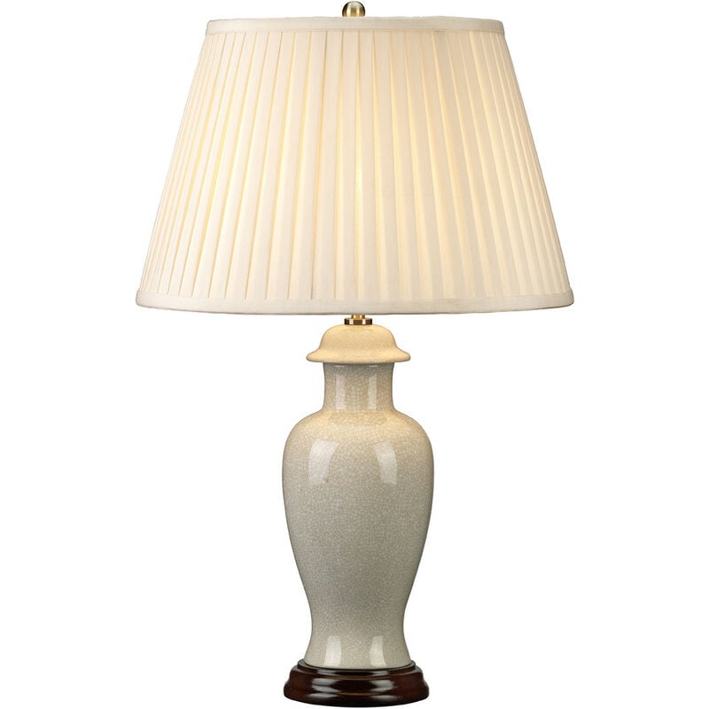 

Ivory Crackle - Lámpara de mesa pequeña 1 luz Marfil, E27 - Elstead