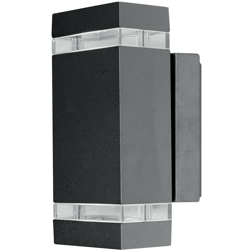 Jannik - led 2 Light Outdoor Up Down Wall Light Graphite IP44 - Elstead