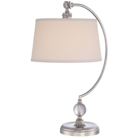 Elstead Jenkins - 1 Leuchttischlampe aus poliertem Nickel, E27