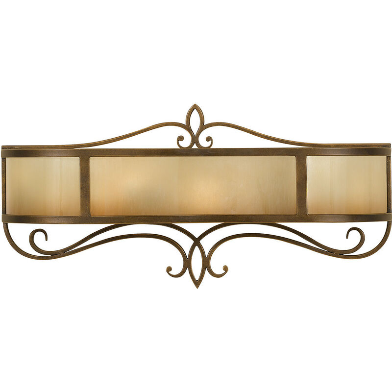 Justine - Applique da interno a 2 luci bronzo con vetro rovere, E14 - Elstead