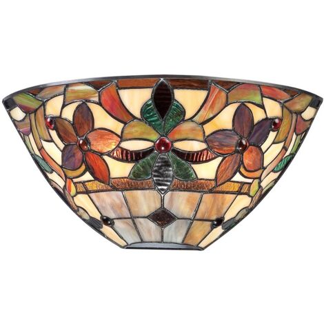 Elstead Kami - 2 leichte Tiffany Uplighters Vintage Bronze, E14