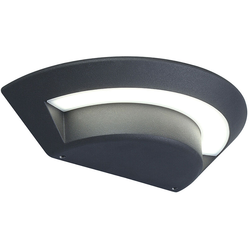 Kasper - led 1 Light Small Bathroom Wall Light Graphite IP54 - Elstead