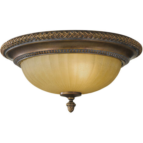 Elstead Kelham Hall - Plafoniera a filo con 2 luci Oro, Bronzo, E27