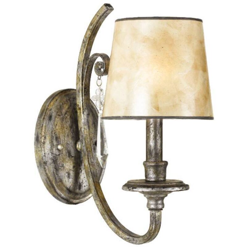 Kendra - Applique da interno a 1 luce MottSilver, E14 - Elstead