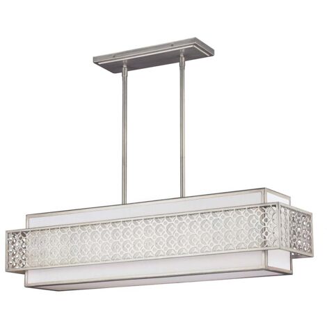 Elstead Kenney - 5 Light Ceiling Island Kronleuchter Anhänger Bar Light Silver, E27
