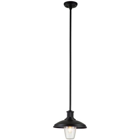 Elstead Kichler Allenbury Outdoor-Pendel-Deckenleuchte Strukturiert Schwarz, IP44