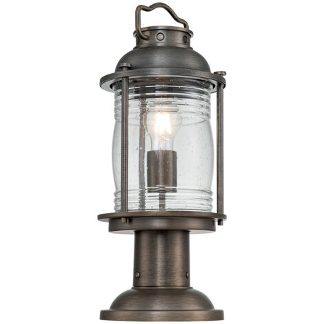 Elstead Kichler Ashland Borne d'éclairage d'extérieur en bronze bruni, IP44