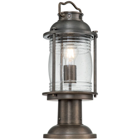 Elstead Kichler Ashland Lampada da esterno con piedistallo in bronzo brunito, IP44