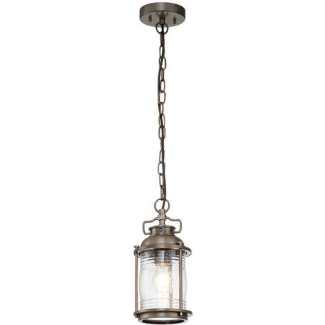 Elstead Kichler Ashland Plafonnier d'extérieur suspendu bronze bruni, IP44