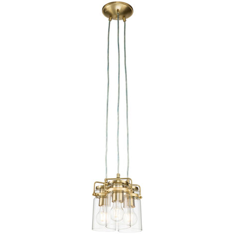 Elstead Kichler Brinley Lampada da soffitto a sospensione a grappolo in ottone spazzolato