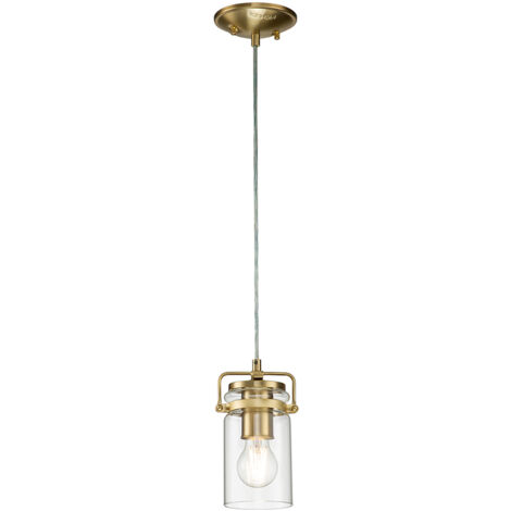 Elstead Kichler Brinley Plafoniera a sospensione a cupola in ottone spazzolato