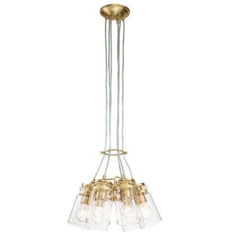 Elstead Kichler Brinley Plafonnier Suspendu Cluster Laiton Brossé