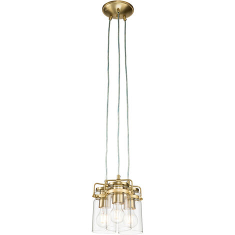 Elstead Kichler Brinley Plafonnier Suspendu Cluster Laiton Brossé
