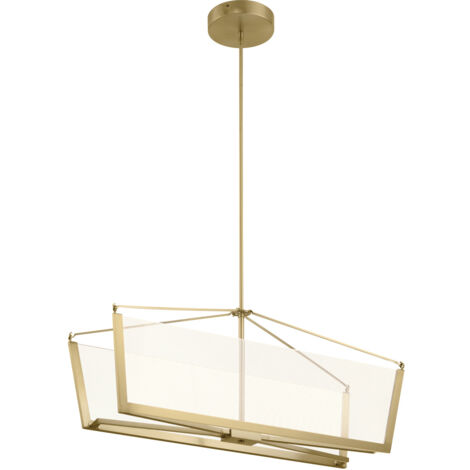 Elstead Kichler Calters Plafonnier à barre LED intégrée Champagne Gold, 3000K