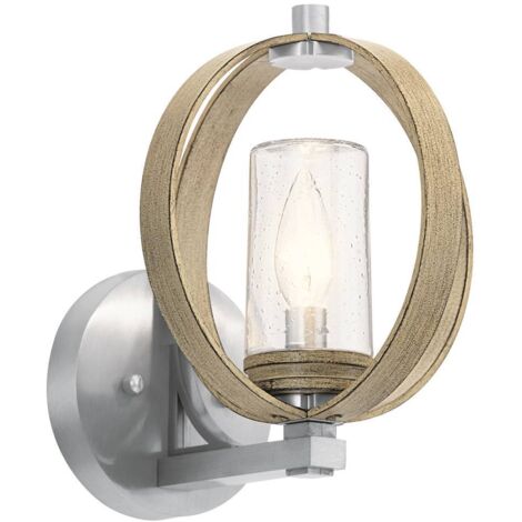 Elstead Kichler Grand Moderne Außenwandleuchte Distressed Antique Grey, IP44