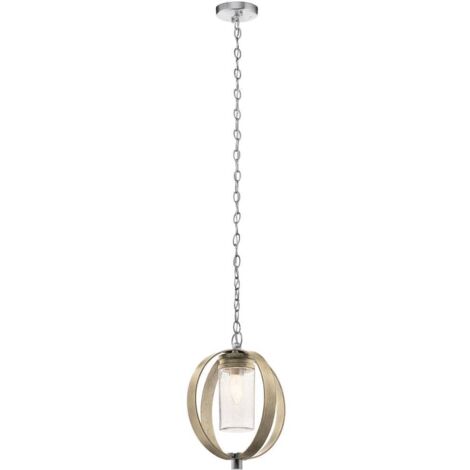 Elstead Kichler Grand Plafoniera a Sospensione per Esterni Grigio Antico Distressed, IP44