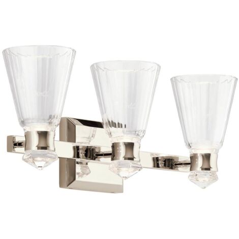 Elstead Kichler Kayva Applique murale LED intégrée Nickel poli, 3000K, IP44