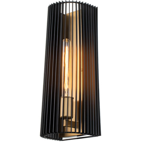 Elstead Kichler Linara Lampada da parete nera e ottone naturale
