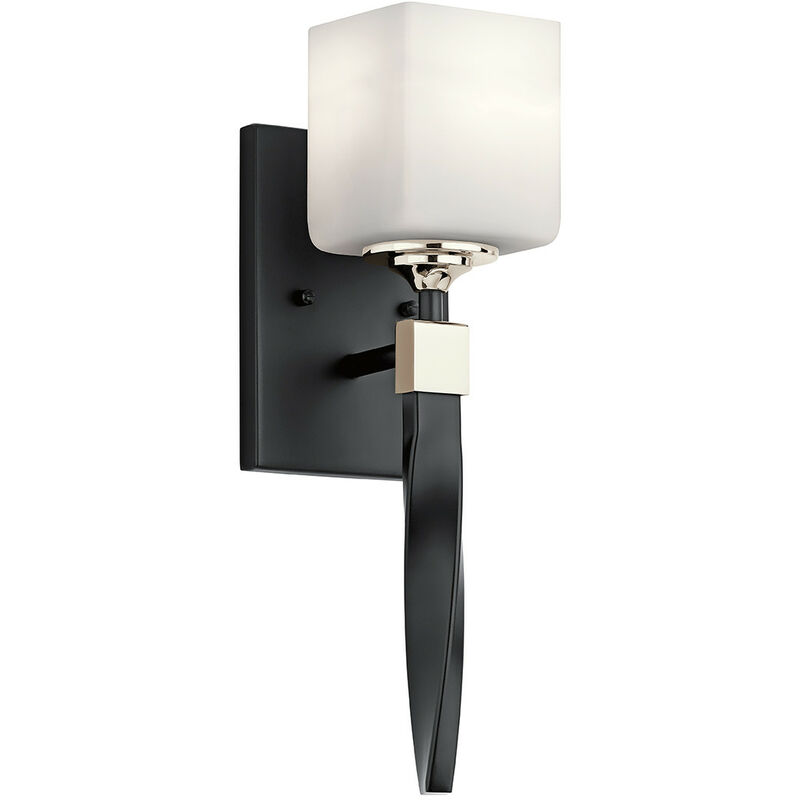 Elstead - Kichler Marette Wall Lamp with Shade Black, IP44