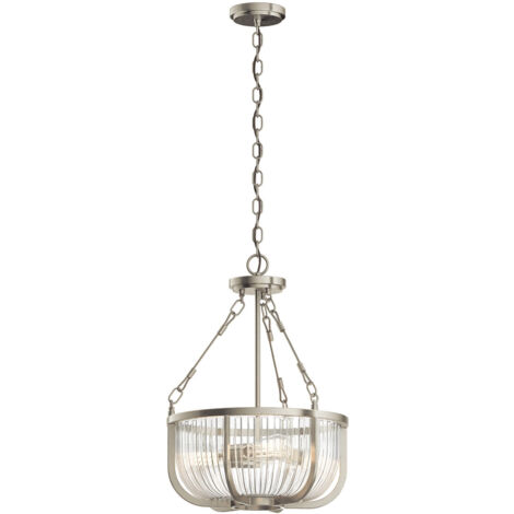 Elstead Kichler Roux Plafonnier Suspendu Cylindrique Nickel Brossé