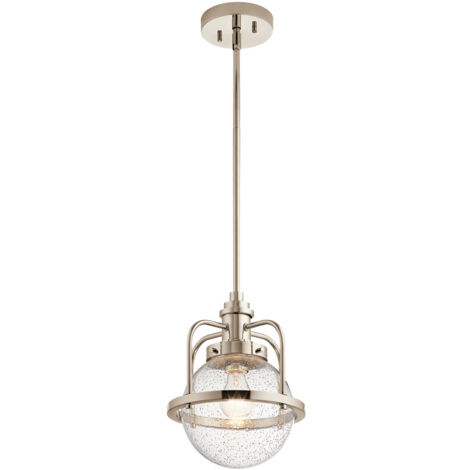 Elstead Kichler Triocent Globe Plafoniera a Sospensione Nichel Lucido, IP44