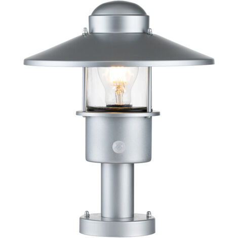 Elstead Klampenborg Lampada da esterno con piedistallo argento, IP44